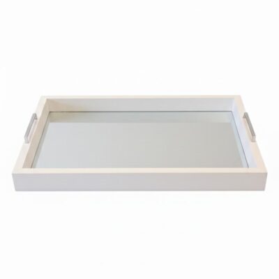 BANDEJA MADEIRA COM ESPELHO