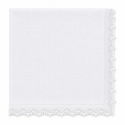 GUARDANAPO BRANCO COM RENDA