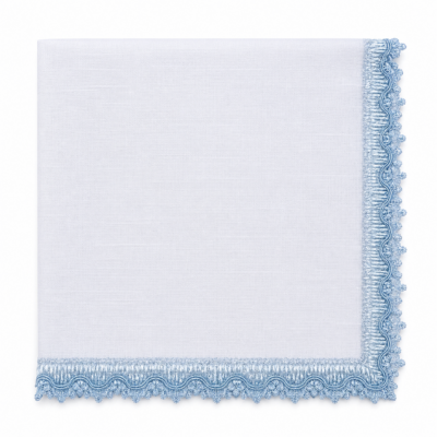 GUARDANAPO AZUL COM RENDA