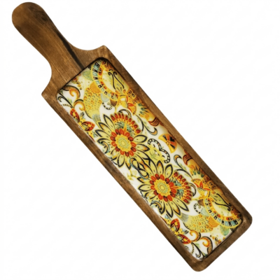 BANDEJA RETANGULAR FLORAL