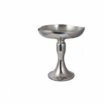 SALADEIRA ONDA PRATA PÉ ALTO