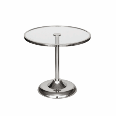 DOCEIRA PÉ VIDRO E PRATA GG